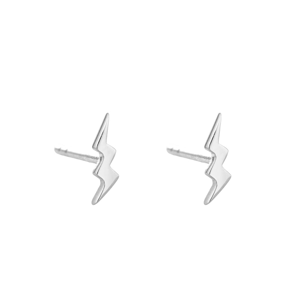 Scream Pretty Gold and Silver Lightning Stud Earrings image 1