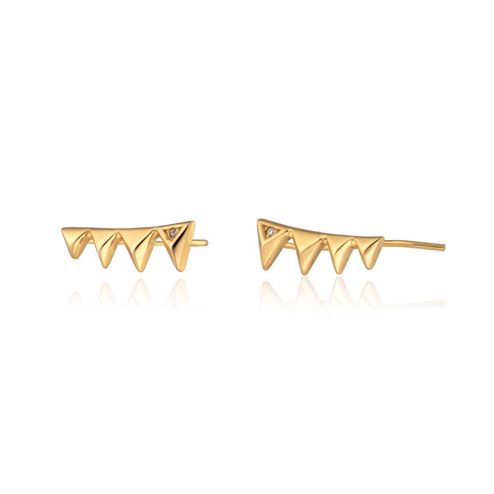 Scream Pretty Gold and Silver Rebel Ear Climber Earrings image