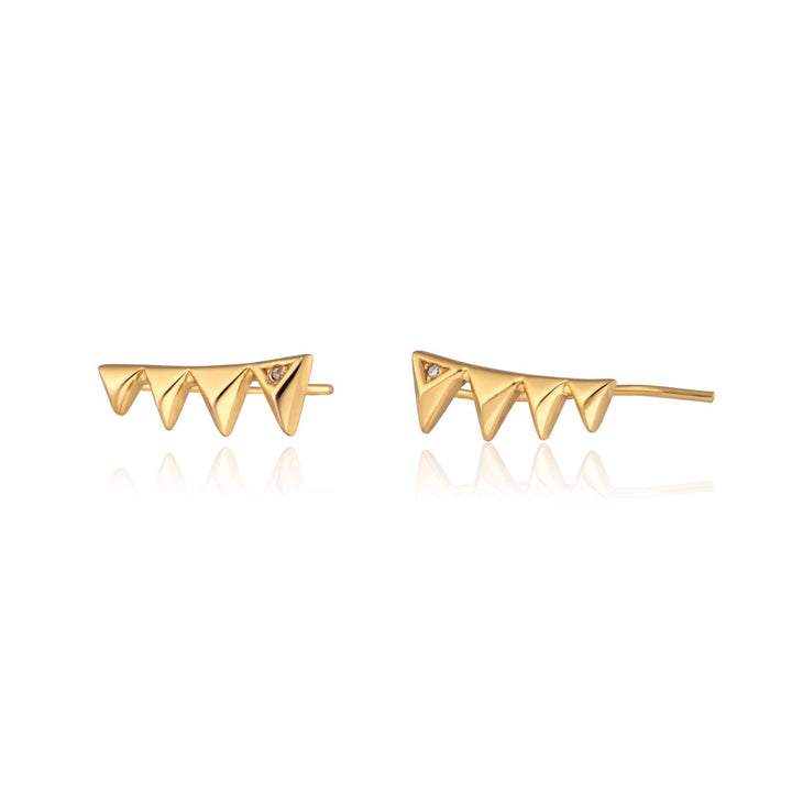 Scream Pretty Gold and Silver Rebel Ear Climber Earrings image