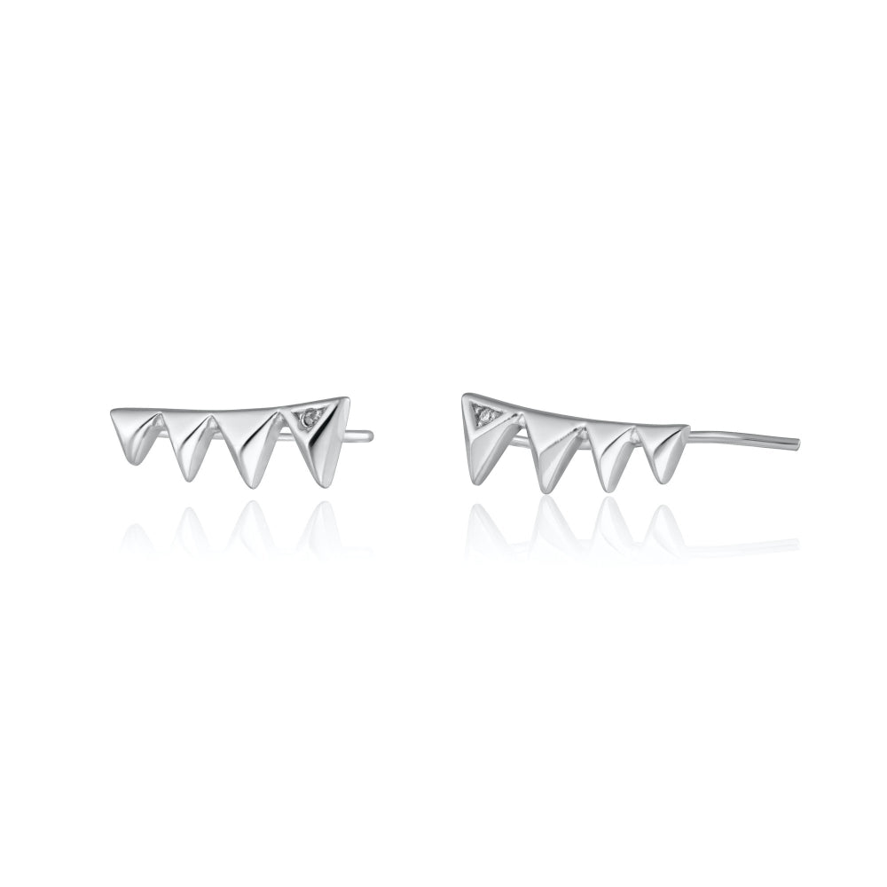 Scream Pretty Gold and Silver Rebel Ear Climber Earrings image 1