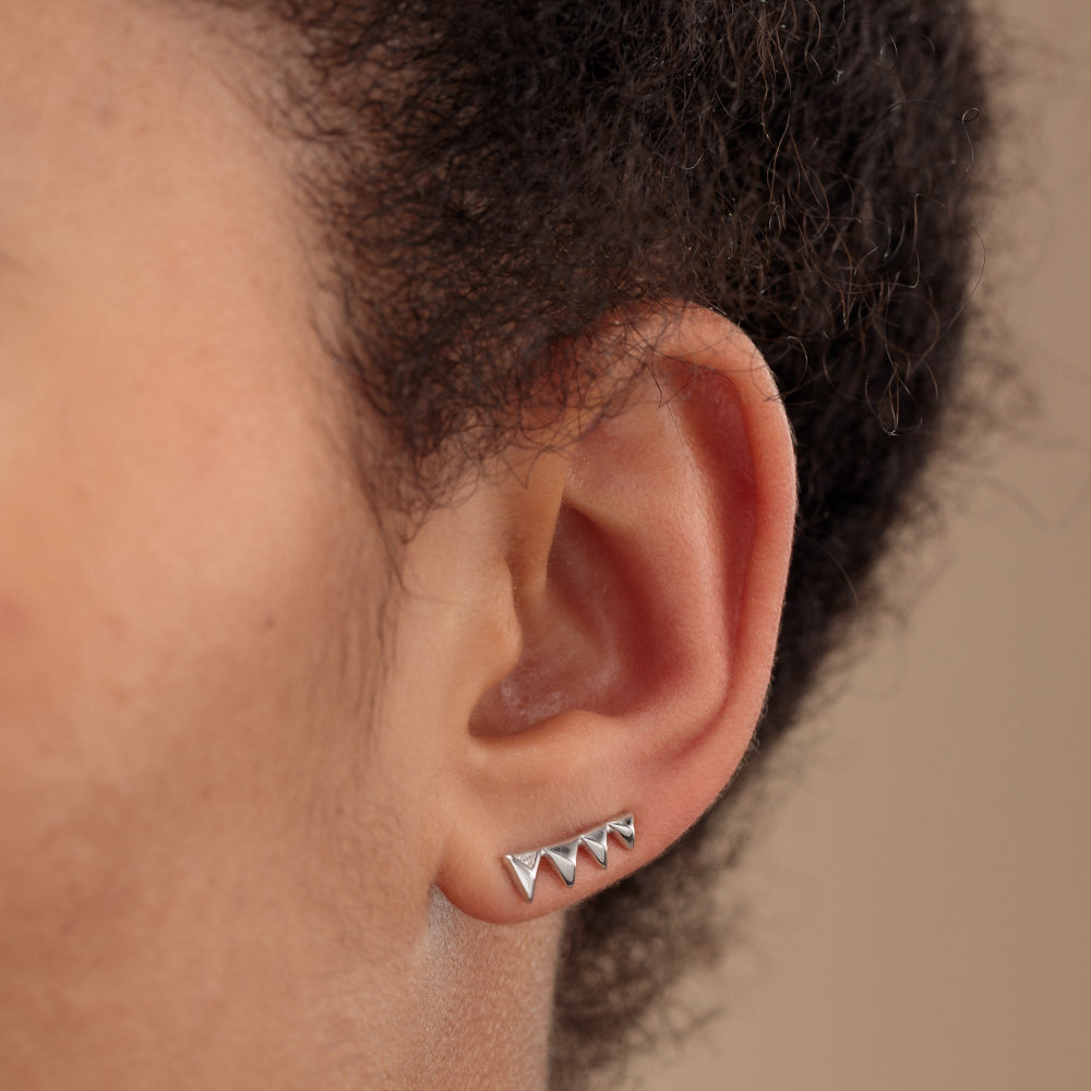 Scream Pretty Gold and Silver Rebel Ear Climber Earrings image 4