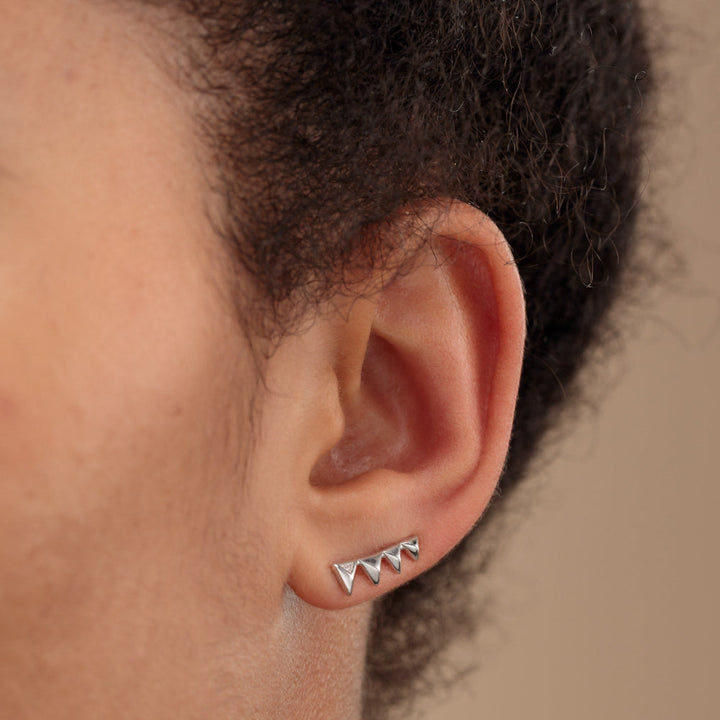Scream Pretty Gold and Silver Rebel Ear Climber Earrings image 4