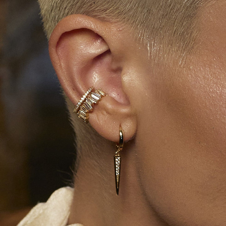Scream Pretty Gold and Silver Slim Sparkling Single Ear Cuff image 4
