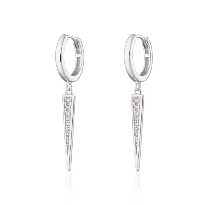 Scream Pretty Gold and Silver Sparkling Spike Hoop Earrings image