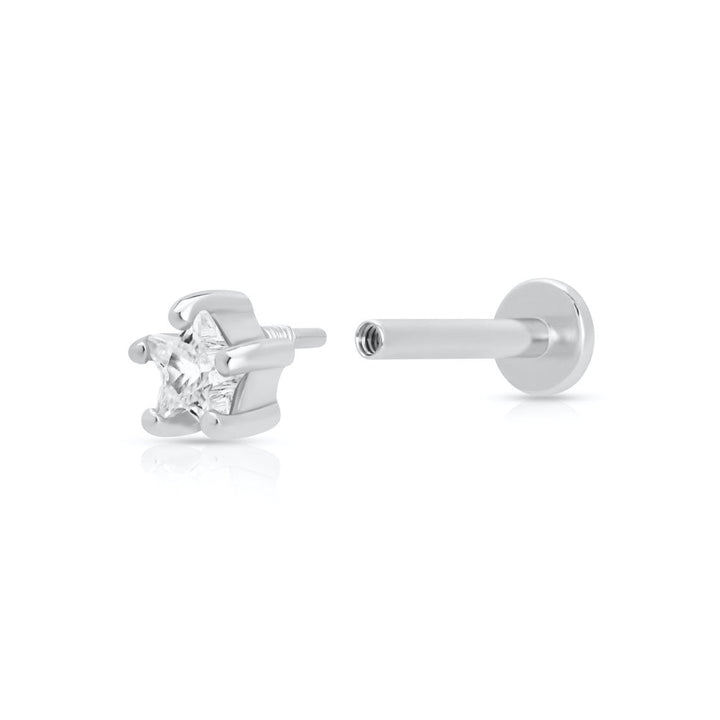 Scream Pretty Gold and Silver Sparkling Star Single Flat Back Earrings image 2