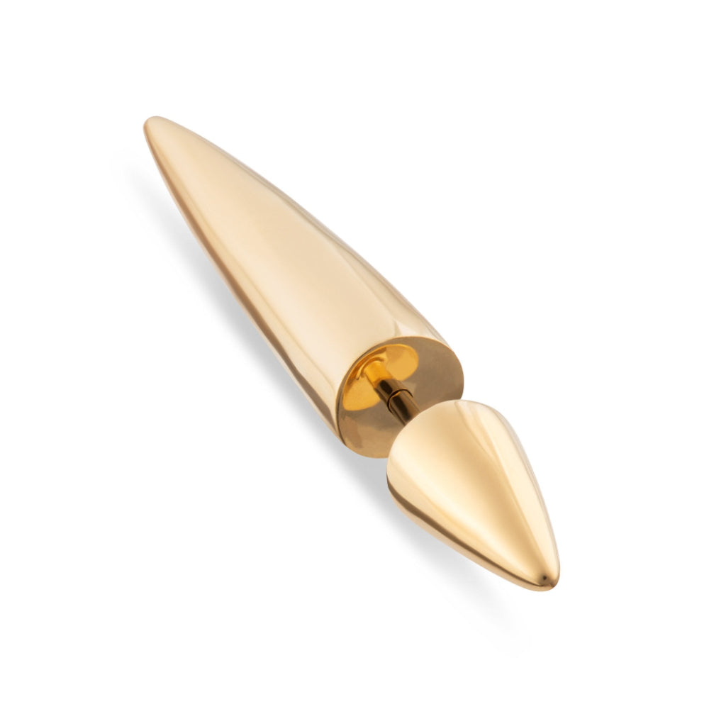 Scream Pretty Gold and Silver Spike Double Sided Stud Single Earrings image 2