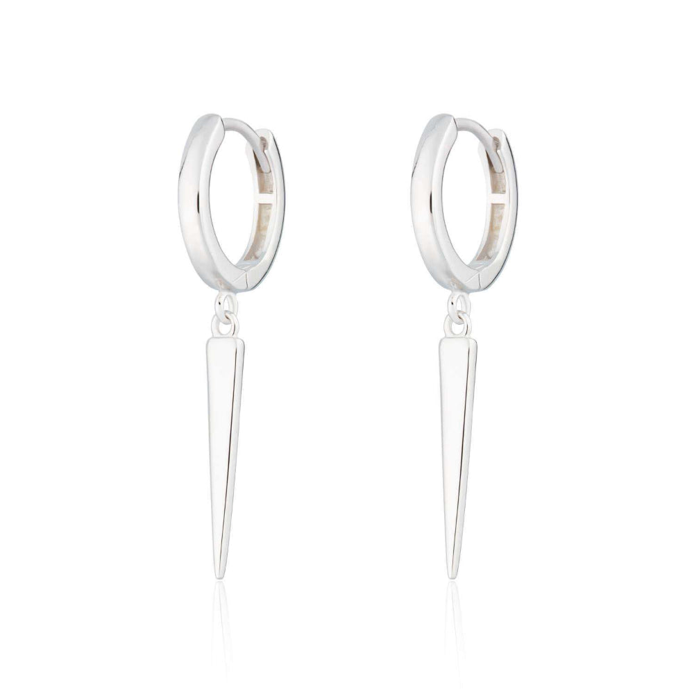 Scream Pretty Gold and Silver Spike Hoop Earrings image