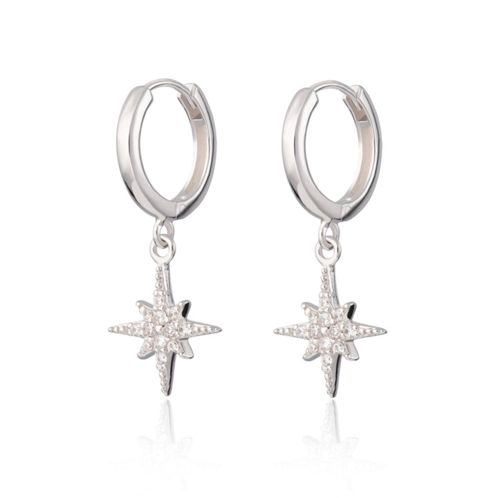 Scream Pretty Gold and Silver Starburst Hoop Earrings image