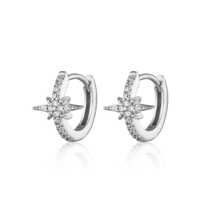 Scream Pretty Gold and Silver Starburst Huggie Earrings image 1