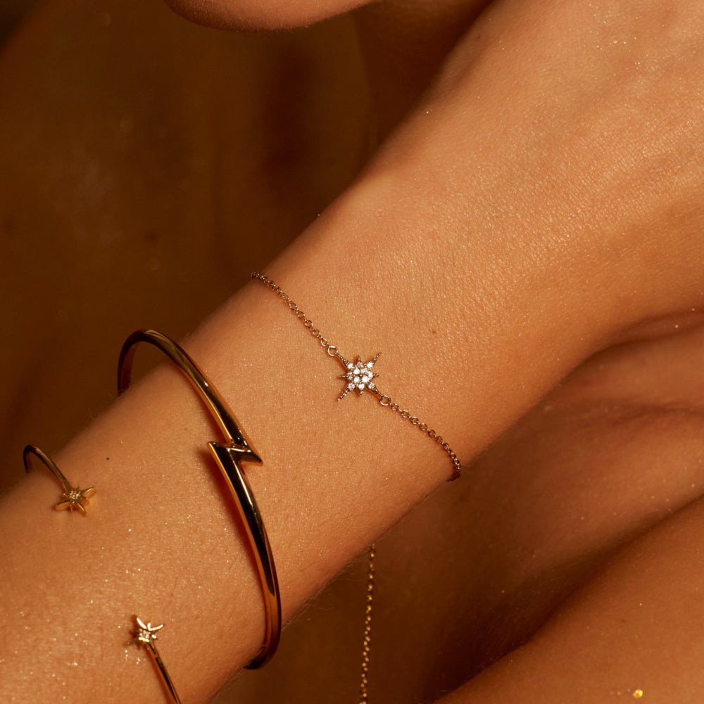 Scream Pretty Gold and Silver Starburst with Slider Clasp Bracelet image 4
