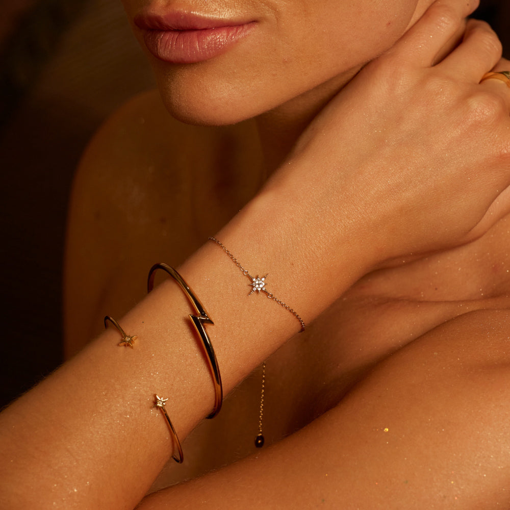 Scream Pretty Gold and Silver Starburst with Slider Clasp Bracelet image 5