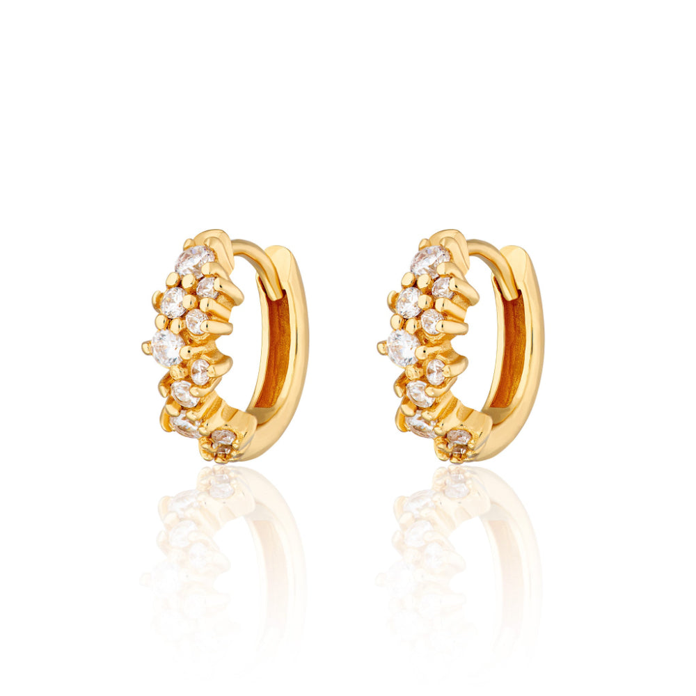 Scream Pretty Gold and Silver Stardust Huggie Earrings image