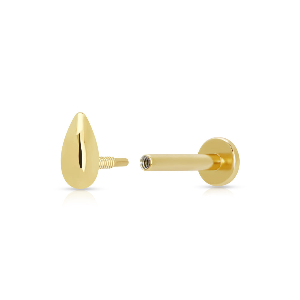 Scream Pretty Gold and Silver Teardrop Single Flat Back Earrings image 2
