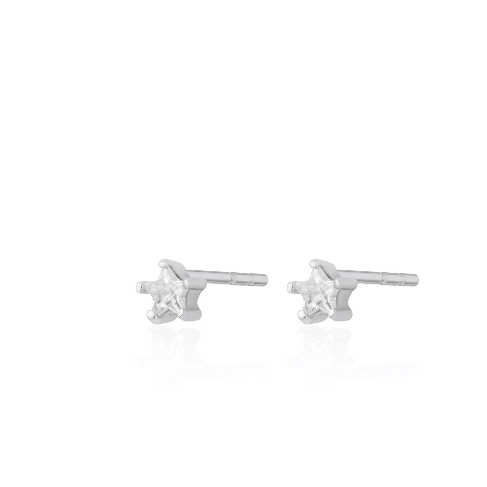 Scream Pretty Gold and Silver Teeny Sparkling Star Stud Earrings image 1