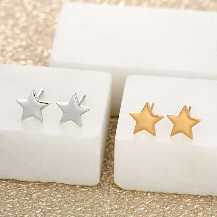 Scream Pretty Gold and Silver Tiny Star Stud Earrings image 4