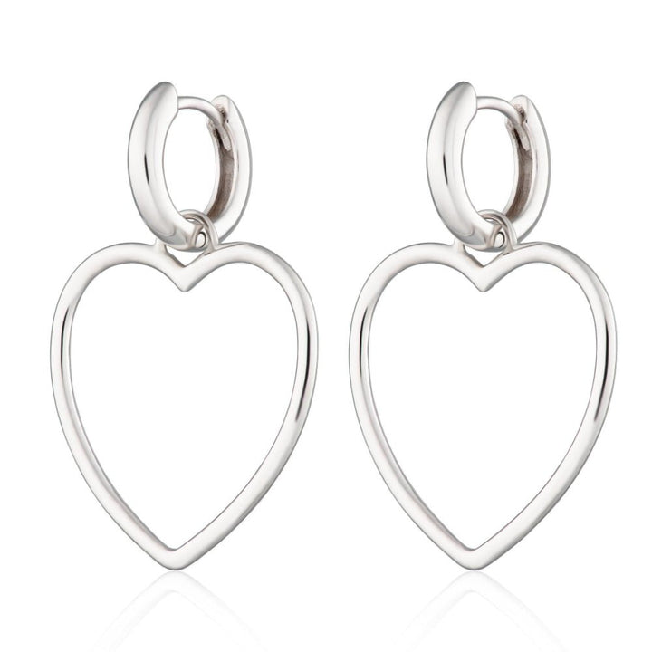 Scream Pretty Silver Heart Hoop Earrings - MococoScream PrettySPS-162-3035056327552277Earrings