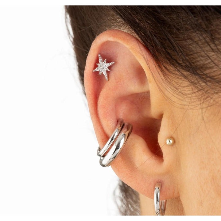 Scream Pretty Silver Starburst Stud Earrings - MococoScream PrettySPESSS325060494362355Earrings