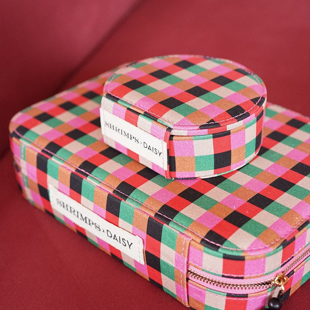 Daisy Shrimps Compact Pink Jewellery Case