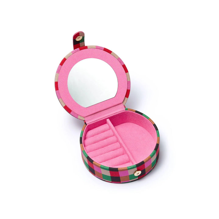 Daisy Shrimps Compact Pink Jewellery Case