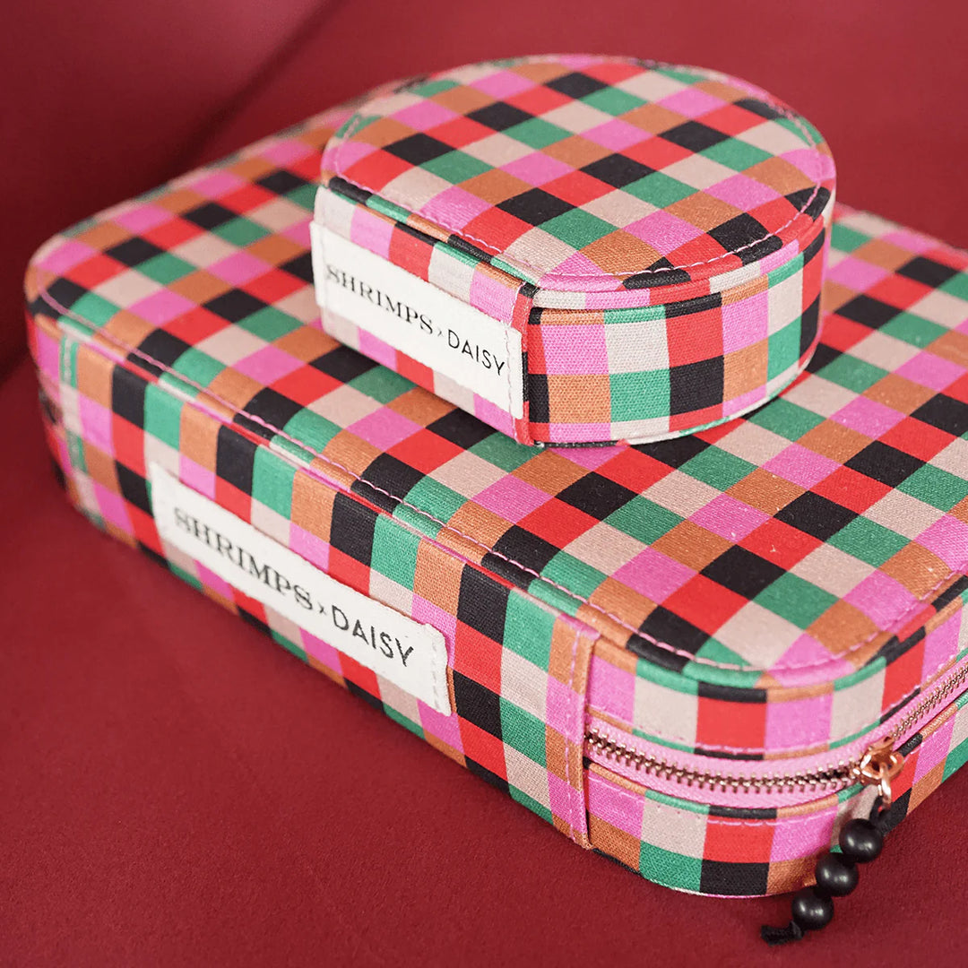 Daisy Shrimps Large Pink Jewellery Case