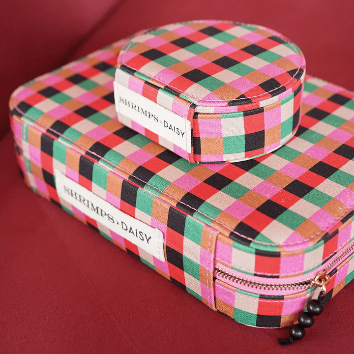 Daisy Shrimps Large Pink Jewellery Case