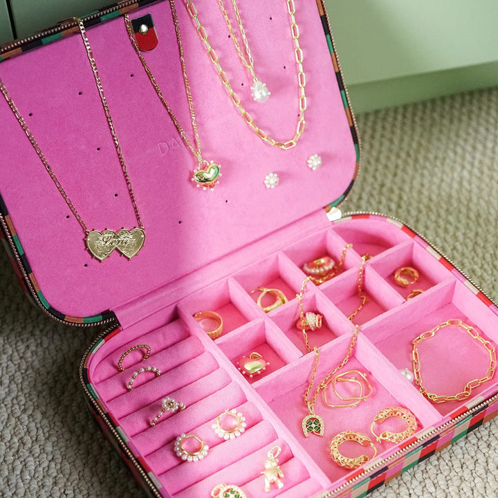 Daisy Shrimps Pink Jewellery Case Set