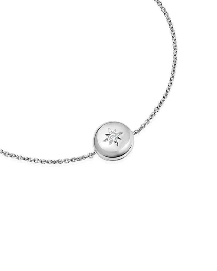 Astley Clarke Personalized 925 Mini Locket Bracelet with White Sapphire