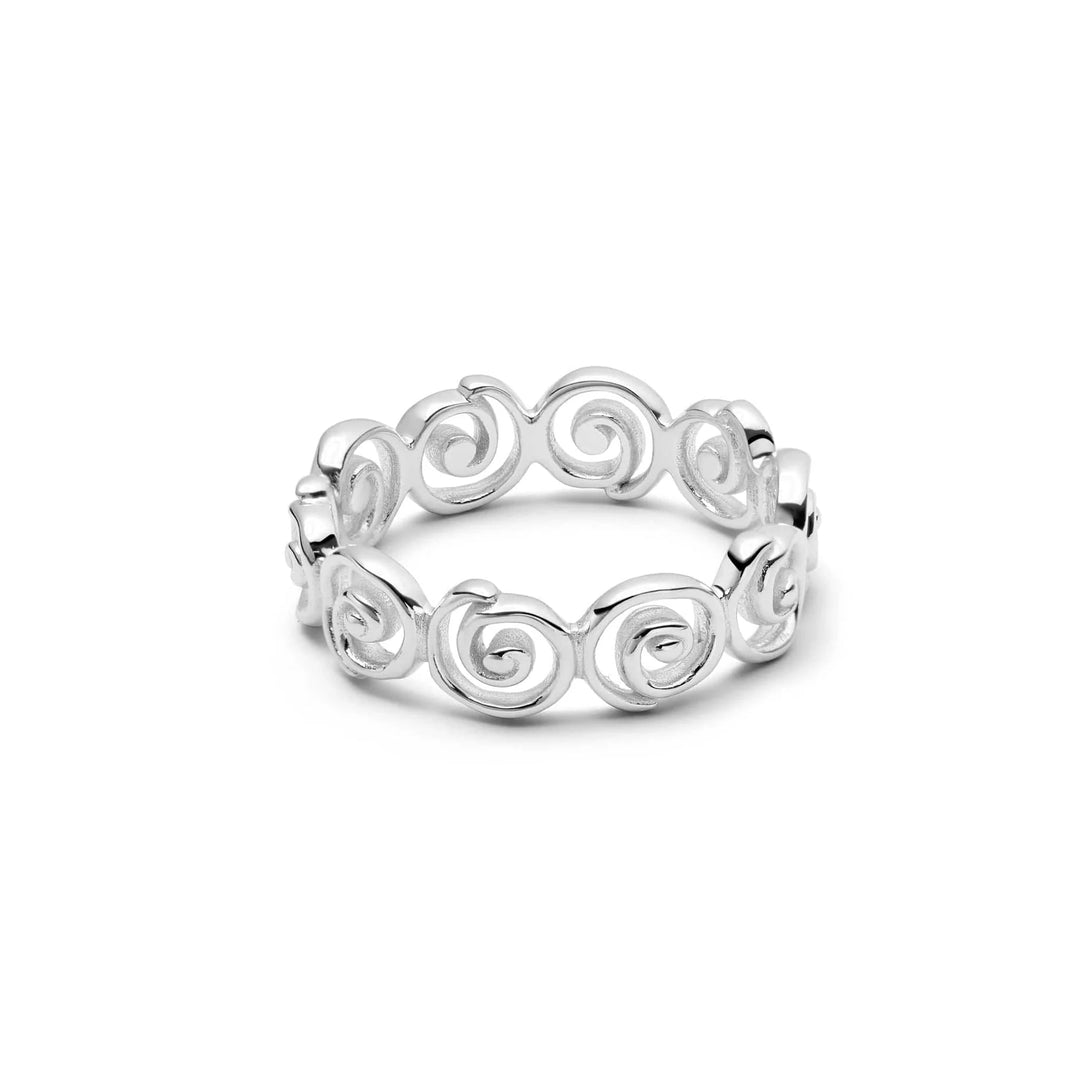 Daisy Spiral Band Ring