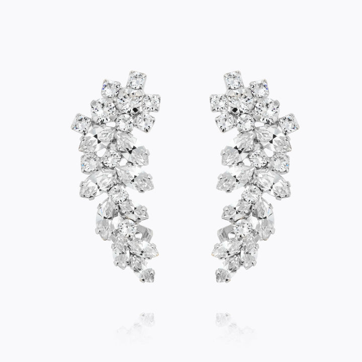 Caroline Svedbom Silver Stay Together Crystal Earrings