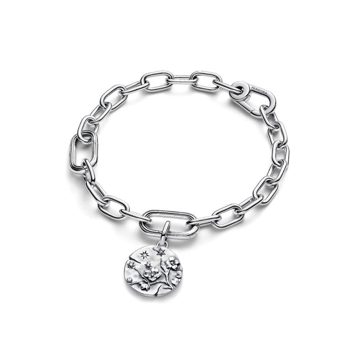 Sterling Silver Cherry Blossom Medallion with Clear Cubic Zirconia image 4