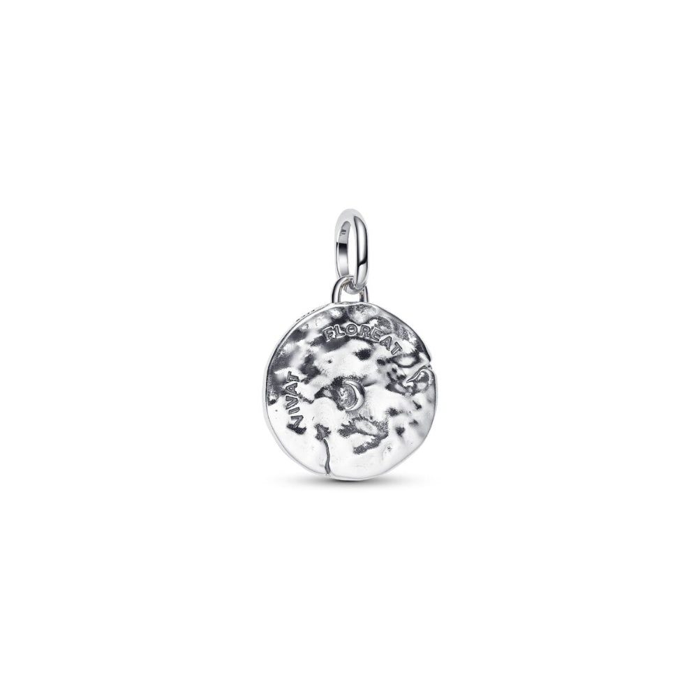 Sterling Silver Cherry Blossom Medallion with Clear Cubic Zirconia image 5