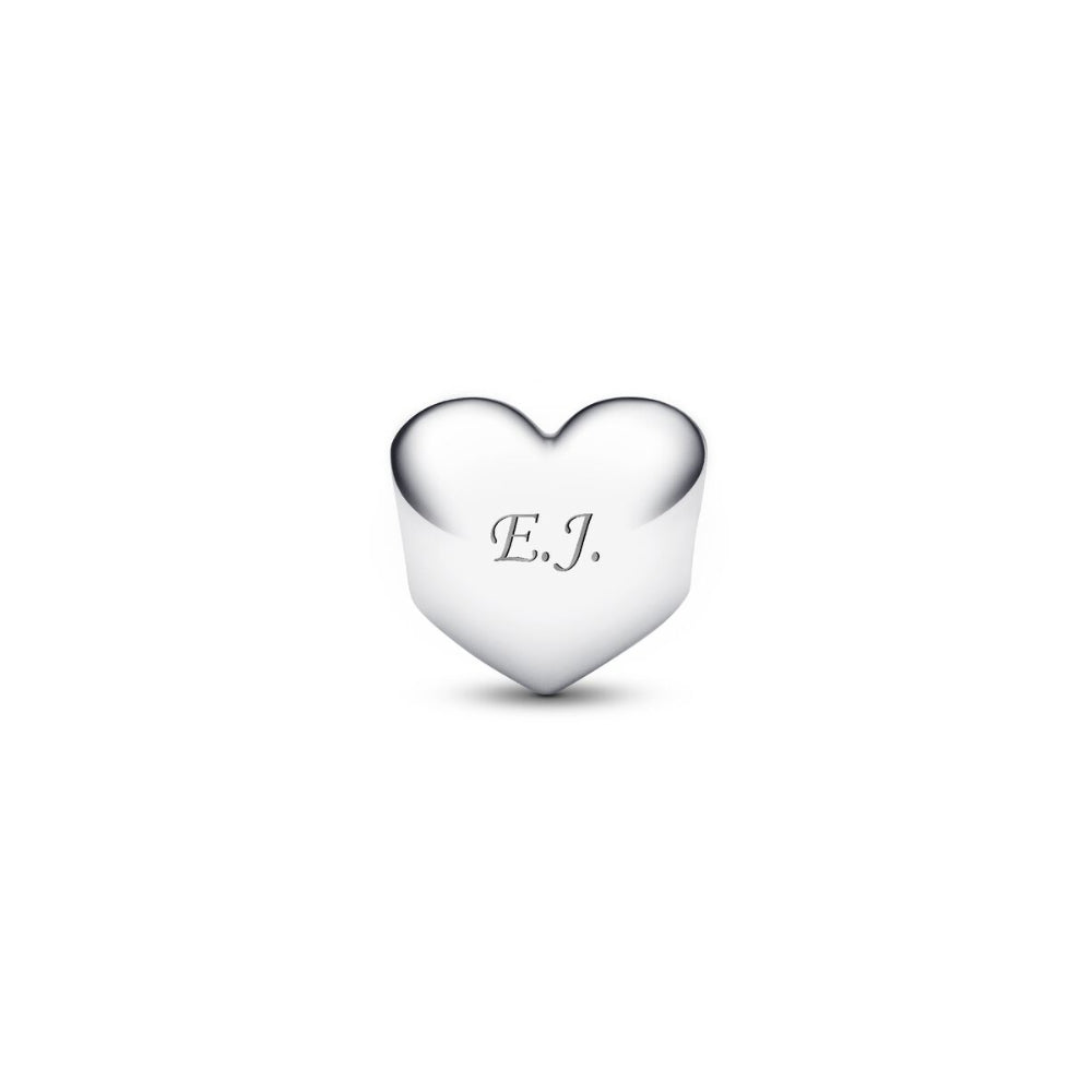 Sterling Silver Engravable Heart Salsa Red Crystal Charm image 4