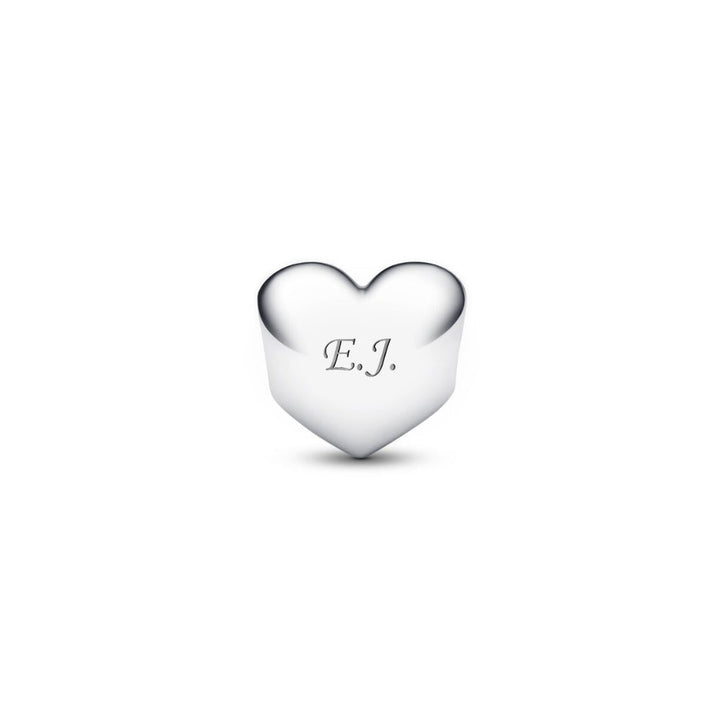 Sterling Silver Engravable Heart Salsa Red Crystal Charm image 4