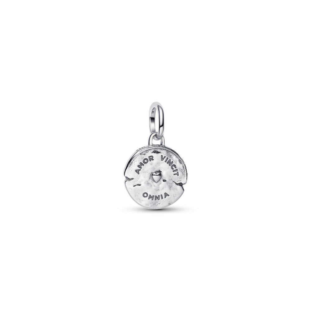 Sterling Silver Medallion Heart with Clear Cubic Zirconia image 6