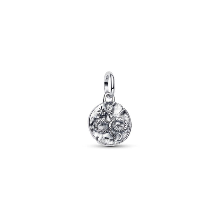 Sterling Silver Medallion Infinity Snake with Clear Cubic Zirconia image
