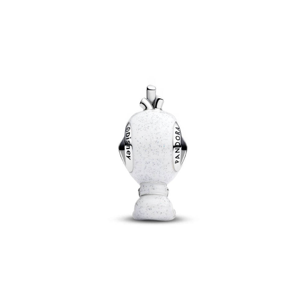 Sterling Silver Orange, Black and Glittery White Enamel and Blue UV Resin Disney Olaf Charm image 4