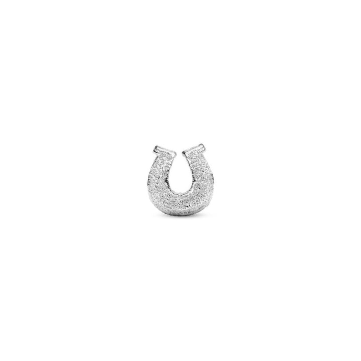 Sterling Silver Textured Horseshoe Mini Charm image 3