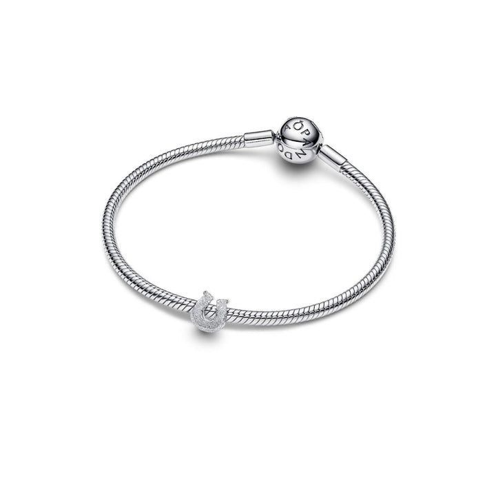 Sterling Silver Textured Horseshoe Mini Charm image 4