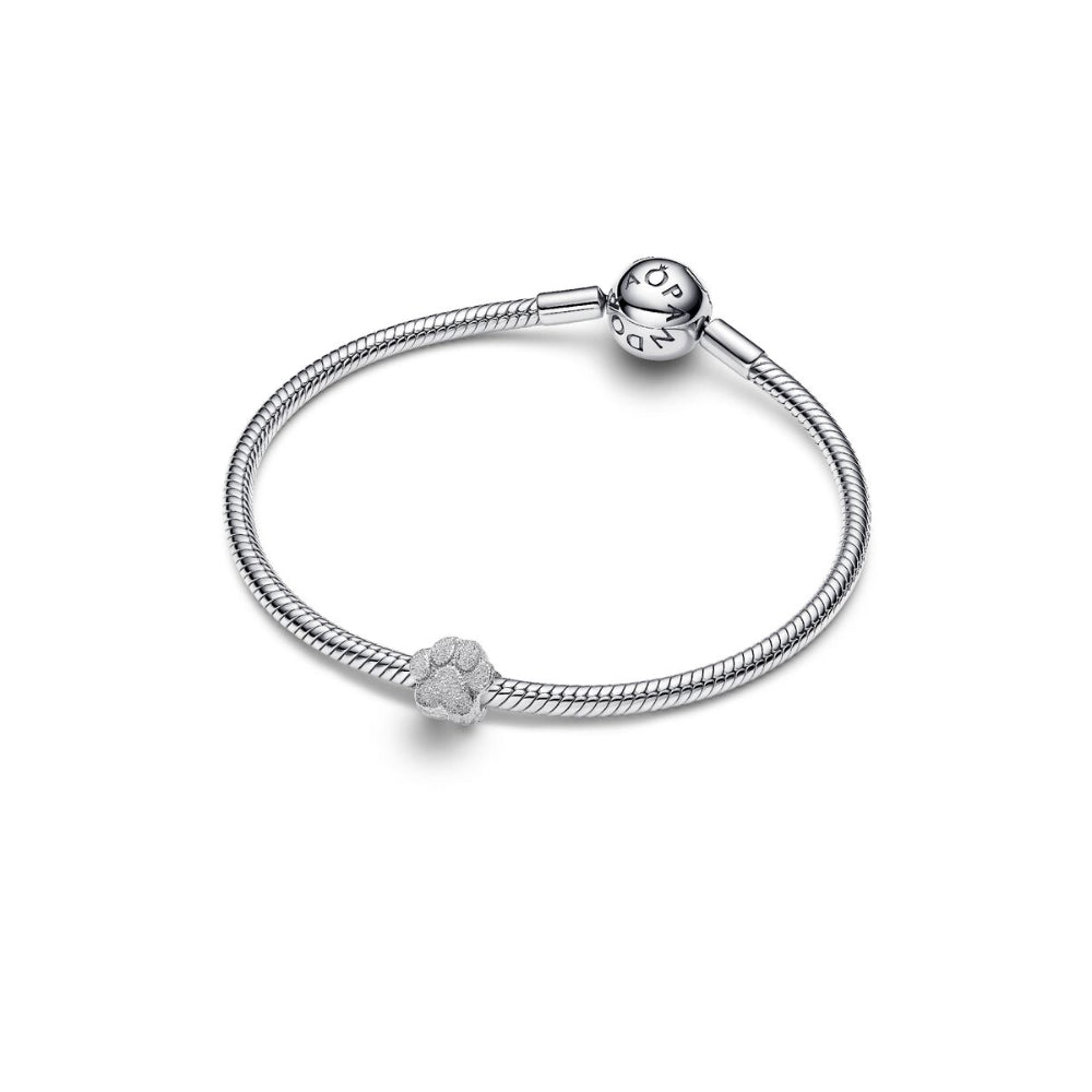 Sterling Silver Textured Paw Mini Charm image 4