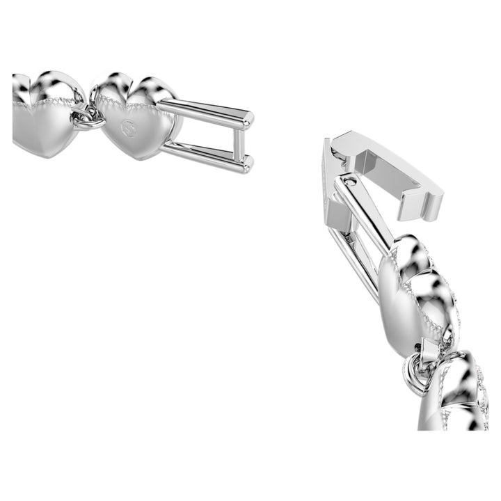 Swarovski Ariana Grande Tennis Mixed Cuts Heart Shaped White & Rhodium Plated Bracelet - MococoSwarovski57208609009657208600Bracelets