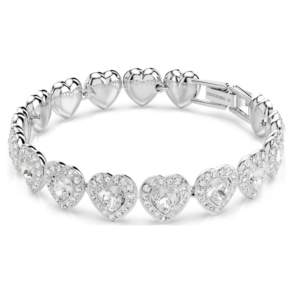Swarovski Ariana Grande Tennis Mixed Cuts Heart Shaped White & Rhodium Plated Bracelet - MococoSwarovski57208609009657208600Bracelets