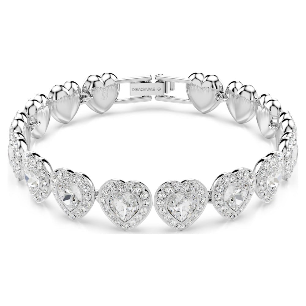 Swarovski Ariana Grande Tennis Mixed Cuts Heart Shaped White & Rhodium Plated Bracelet - MococoSwarovski57208609009657208600Bracelets