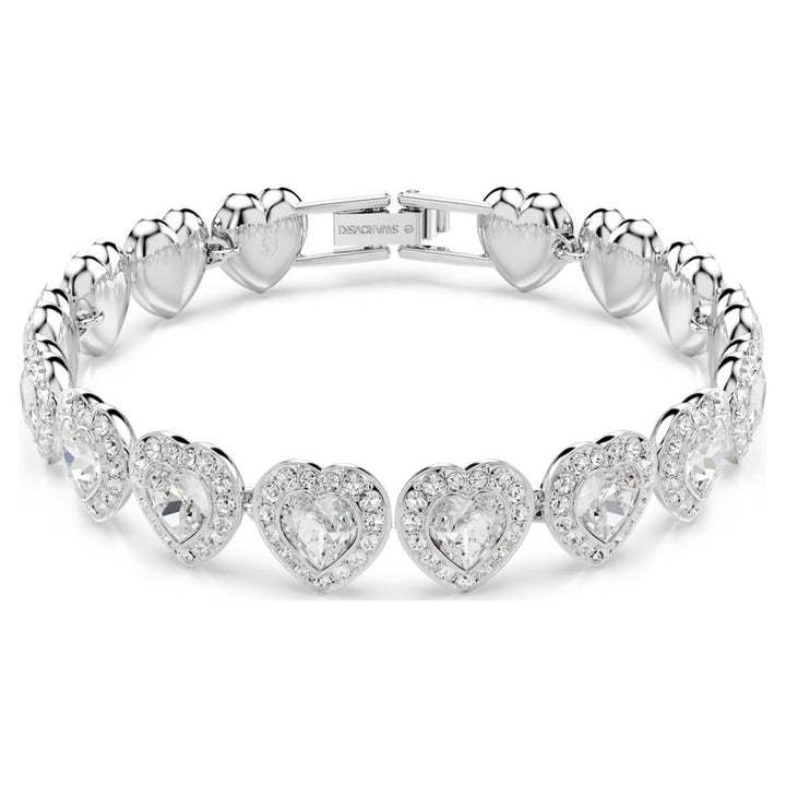 Swarovski Ariana Grande Tennis Mixed Cuts Heart Shaped White & Rhodium Plated Bracelet - MococoSwarovski57208609009657208600Bracelets