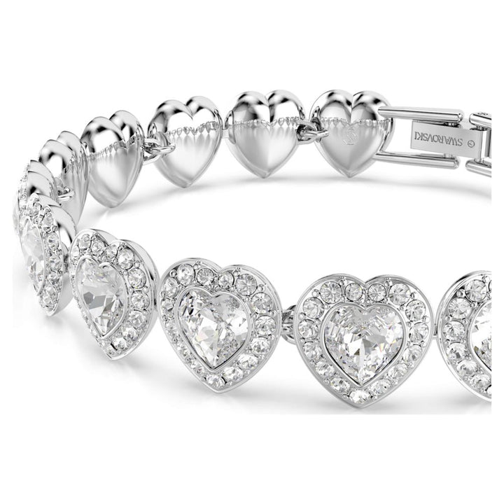 Swarovski Ariana Grande Tennis Mixed Cuts Heart Shaped White & Rhodium Plated Bracelet - MococoSwarovski57208609009657208600Bracelets