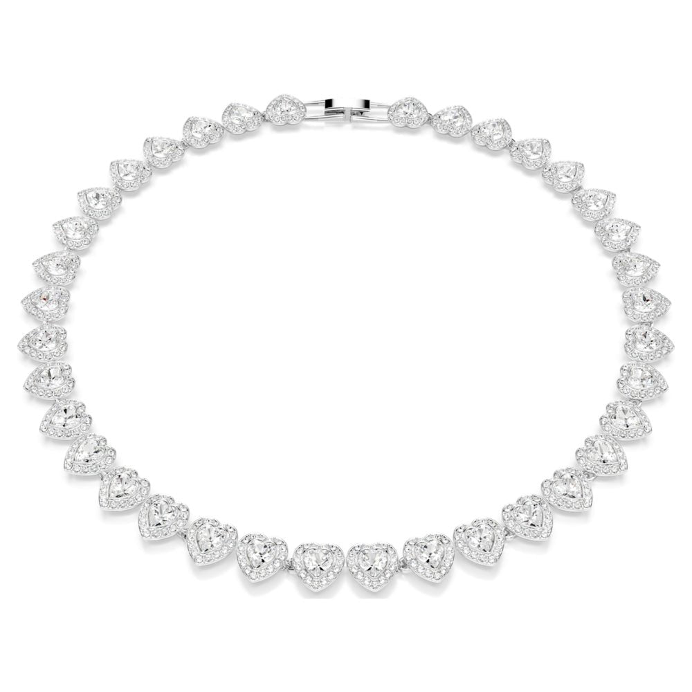Swarovski Ariana Grande Tennis Mixed Cuts Heart Shaped White & Rhodium Plated Necklace - MococoSwarovski57208579009657208570Necklaces