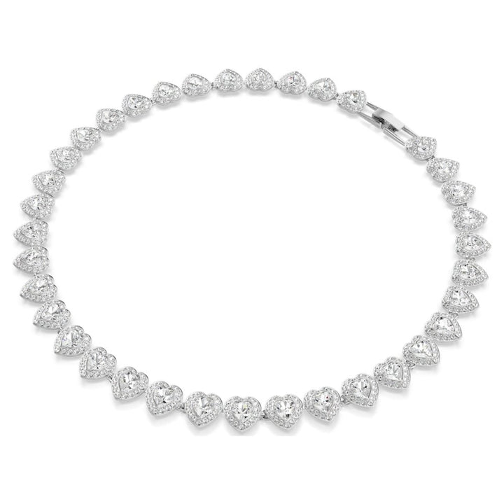 Swarovski Ariana Grande Tennis Mixed Cuts Heart Shaped White & Rhodium Plated Necklace - MococoSwarovski57208579009657208570Necklaces