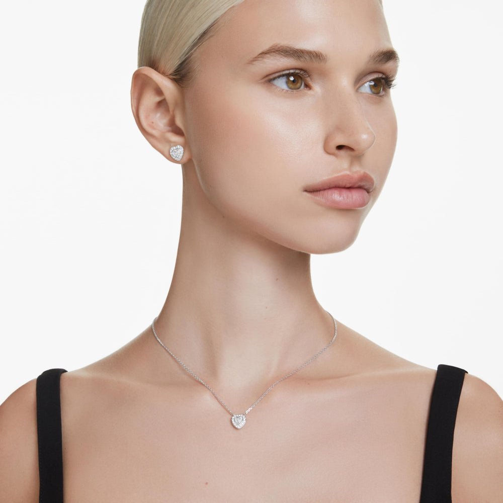 Swarovski Ariana Grande Tennis Mixed Cuts Heart Shaped White & Rhodium Plated Pendant - MococoSwarovski57208529009657208525Charms & Pendants
