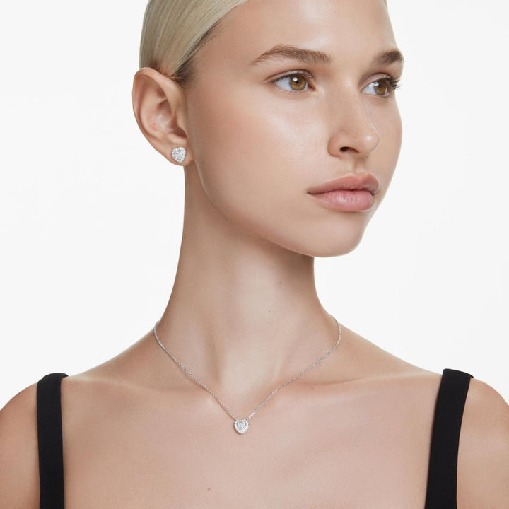 Swarovski Ariana Grande Tennis Mixed Cuts Heart Shaped White & Rhodium Plated Pendant - MococoSwarovski57208529009657208525Charms & Pendants