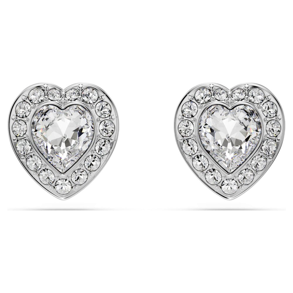 Swarovski Ariana Grande Tennis Mixed Cuts Heart Shaped White & Rhodium Plated Stud Earrings - MococoSwarovski57208599009657208594Earrings