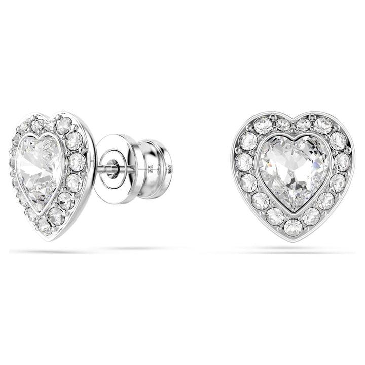 Swarovski Ariana Grande Tennis Mixed Cuts Heart Shaped White & Rhodium Plated Stud Earrings - MococoSwarovski57208599009657208594Earrings